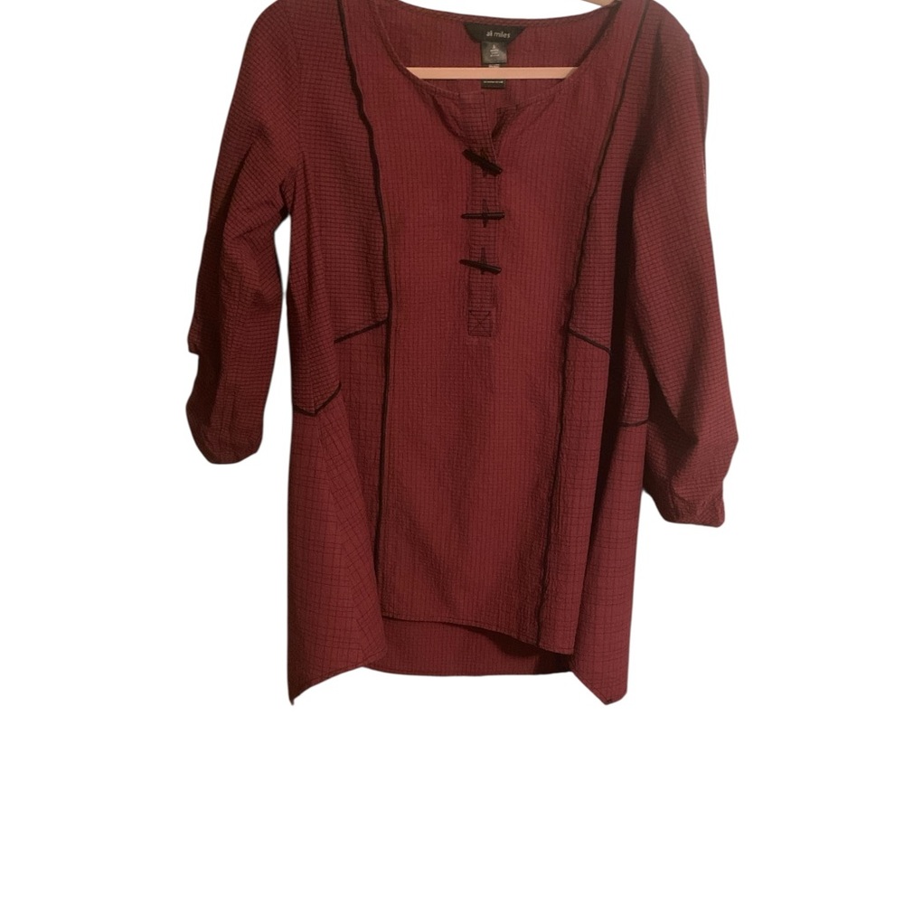 Ali Miles Burgundy Women's Tunic Top